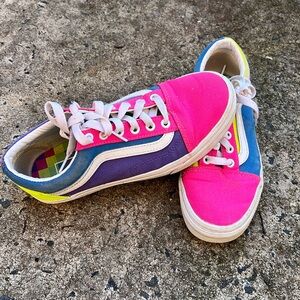 Vans women neon sneakers